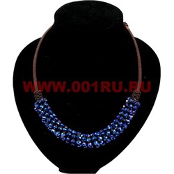Бусы из циркония "Гирлянда" цвет синий - фото 45634