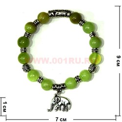 Браслет из оникса 10 мм с фурнитурой (прессовка) - фото 45684