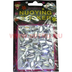 Стекло декоративное "NUOYING STICKER" цвет белый, цена за 12 шт/уп - фото 45852