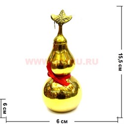 Тыква-горлянка 4 размер (290) латунная 15,5 см раскручивается - фото 46829