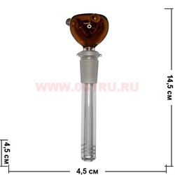 Трубка для бонга стеклянная d-15 мм 14,5 см длина - фото 47674