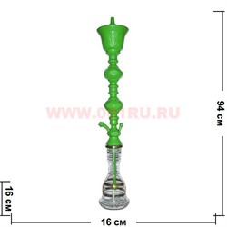 Кальян Халиль Мамун "фифа двойная" салатовый 94 см - фото 47716