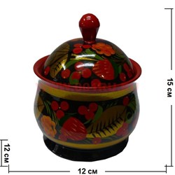 Банка хохлома размер 15*12*12 - фото 48089