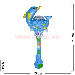 Игрушка крутящаяся "дельфины" со светом и музыкой - фото 49929