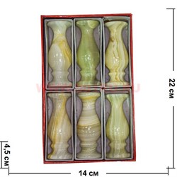 Подсвечник из оникса 10 см (1,5х4) 6 шт/уп, цена за 1 шт - фото 51496