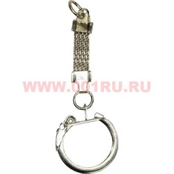 Замок для брелков стального цвета 100 шт/уп - фото 51513