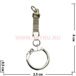 Замок для брелков стального цвета 100 шт/уп - фото 51514
