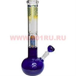 Бонг стеклянный (GB-832) высота 38-40 см цвета в ассортименте - фото 51589