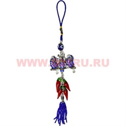 Амулет «3 совы на ветке + перцы» подвеска - фото 54044
