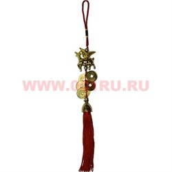 Амулет подвеска «коза со слитком» с золотыми монетами - фото 54378