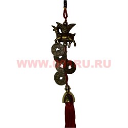 Амулет подвеска «коза со слитком» с бронзовыми монетами - фото 54393