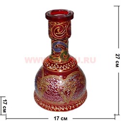 Колба для кальяна (цвета и рисунки в ассортименте) 27 см - фото 54854