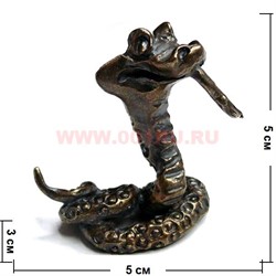 Змея символ 2013 года из бронзы 5 см большая - фото 55938