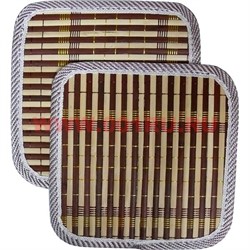 Циновка из бамбука малая 17,5х17,5 см, цена за пару - фото 56055