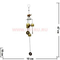 Музыка ветра «Слоник на пагоде» и 4 колокольчика (A) - фото 56265