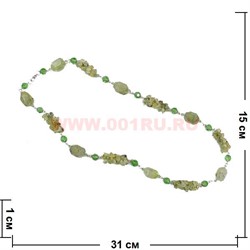 Бусы из зеленого граната 70 см оптом (россыпь+камень) - фото 56504