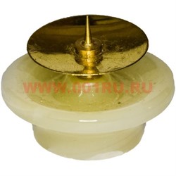 Подсвечник из оникса "тарелка 5 см" 2 дюйма 6 шт с металлической иглой - фото 56722