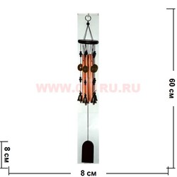 Музыка ветра (KL-1331) 4 трубки 5 колокольчиков - фото 56749