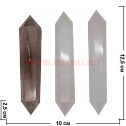 Карандаш из розового кварца двухсторонний 10-12 см - фото 58314