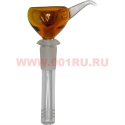 Трубка (насадка) для бонга с усиком 13 см длина - фото 58817