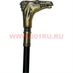 Трость "лошадь" 90 см с металлической рукоятью и стилетом внутри - фото 59344