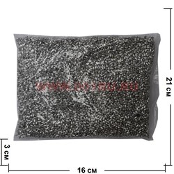 Бусы для рукоделия "рис" 3х6 мм "стальной" 500 гр - фото 59540