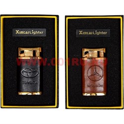 Зажигалка газовая Xintai «марки машин» в коже - фото 59828