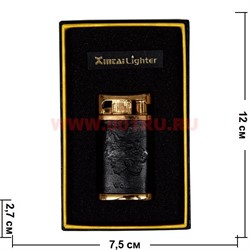Зажигалка газовая Xintai «волк, орел, медведь» в коже - фото 59855