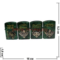 Зажигалка бензиновая Hatchett с черепами 4 шт\бл, цена за 4 шт - фото 60645