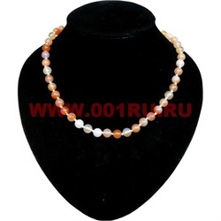 Бусы из светлого сердолика 8 мм - фото 61171