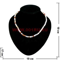 Бусы из светлого сердолика 6 мм - фото 61176