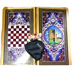 Шахматы-нарды 65х35 см большие (Азейбарджан) - фото 61253