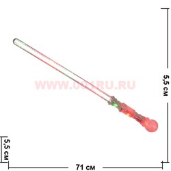 Меч светящийся круглый прозрачный 71 см - фото 61906