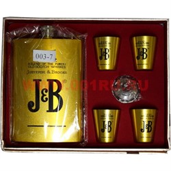 Набор с флягой 9 унций (003-7) J&B с 4 стаканчиками - фото 61956