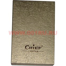 Зажигалка бензиновая Chief «золотая» рисунки в ассортименте - фото 61998
