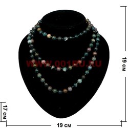 Бусы 125 см из яшмы 8 мм - фото 62512