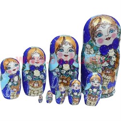 Матрешка десятка "Роспись" 25 см Большая в ассортименте - фото 65122