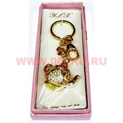 Брелок "Чайник", стразы, 6 штук в уп.,цена за штуку - фото 65230
