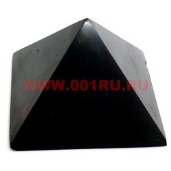 Пирамида из шунгита для очищения воды полированная 2 см - фото 65902