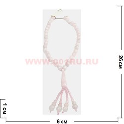 Бусы из натурального камня 52-55 см розовый кварц - фото 65980