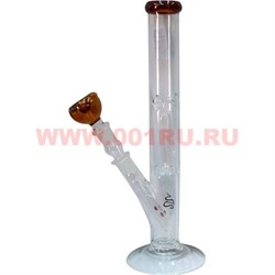 Бонг стеклянный (5мм) HYW-713 белый прозрачный 33 см - фото 66327