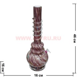 Бонг стеклянный (10мм) 20-807 цвета микс 46 см - фото 66376