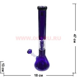 Бонг стеклянный (5мм) GB-610 с черепом цветной 47 см - фото 66414