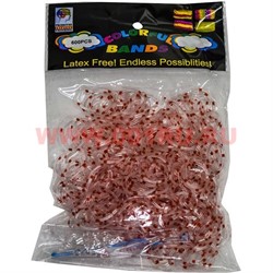 Резинки Loom Bands "гель тонкие красные" 600 шт, цена за 12 уп - фото 67141