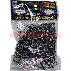 Резинки Loom Bands "гель толстые черные" 600 шт, цена за 12 уп - фото 67207