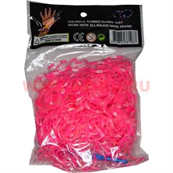 Резинки Loom Bands "гель толстые розовые" 600 шт, цена за 12 уп - фото 67268