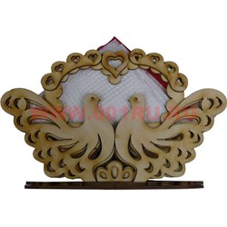 Салфетница "Голуби" деревянная резная - фото 67341