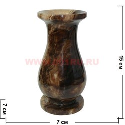 Ваза из черного оникса (3х6) 15 см - фото 69075