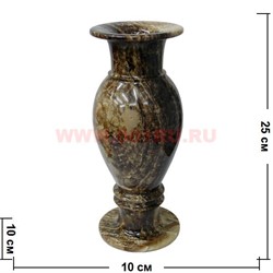 Ваза из черного оникса (4х10) 25 см - фото 69214