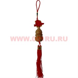 Подвеска Фэн Шуй "Тыква Ву Лу" резная из дерева - фото 69333